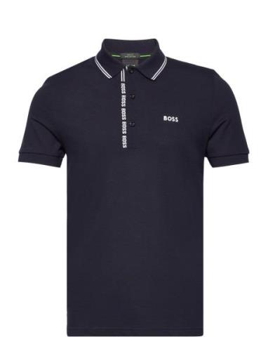 Paule 4 Tops Polos Short-sleeved Navy BOSS