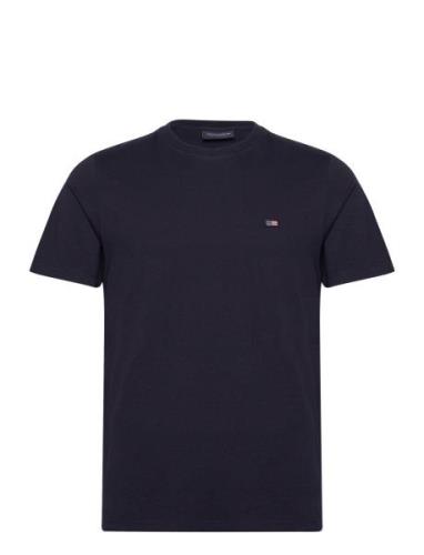 Max Classic Organic Cotton Tee Tops T-shirts Short-sleeved Navy Lexing...