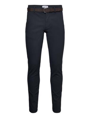 Aop Superflex Chino Pants Bottoms Trousers Chinos Navy Lindbergh