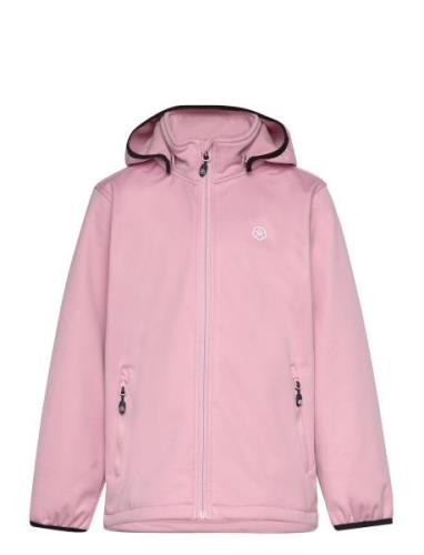 Softshell W. Fleece Outerwear Softshells Softshell Jackets Pink Color ...