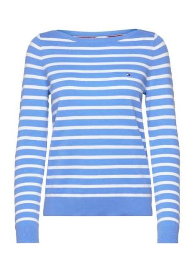 Co Jersey Stitch Boat-Nk Ls Swt Tops Knitwear Jumpers Blue Tommy Hilfi...