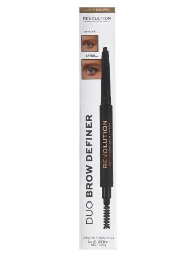 Makeup Revolution Duo Brow Definer Pencil Light Øyebrynsblyant Sminke ...