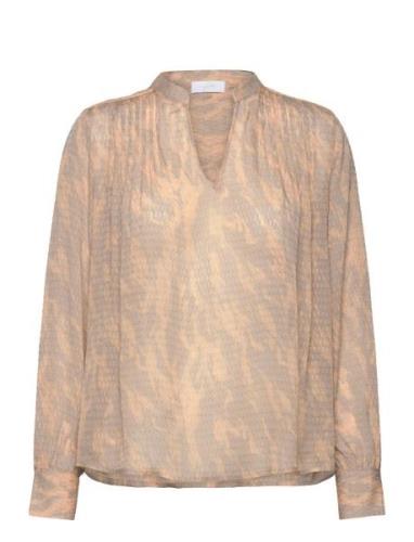 Lr-Fia Tops Blouses Long-sleeved Beige Levete Room