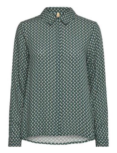 Sc-Talita Tops Shirts Long-sleeved Green Soyaconcept