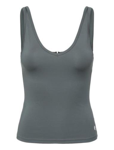 Ace Deep V Tank Sport T-shirts & Tops Sleeveless Grey Björn Borg