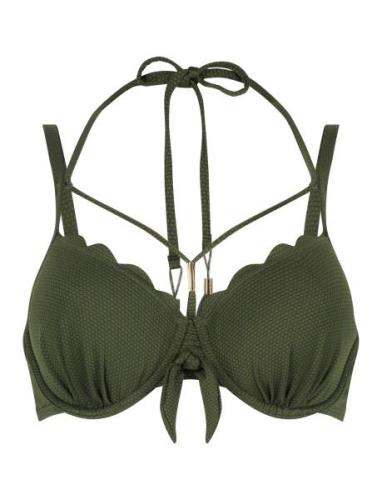 Scallop Pd Swimwear Bikinis Bikini Tops Wired Bikinitops Khaki Green H...