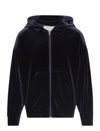 Hoodie Full Zip Tops Sweat-shirts & Hoodies Hoodies Navy Rosemunde Kid...