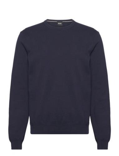 Pratello Tops Knitwear Round Necks Blue BOSS