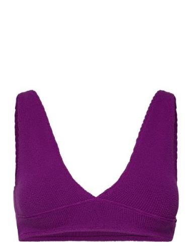 Swimsuit Wireless Triangle Top Bikinitopp Purple Etam