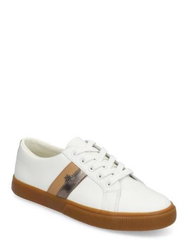 Janson Ii Leather Sneaker Lave Sneakers White Lauren Ralph Lauren