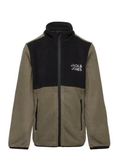 Jjflame Fleece Jnr Outerwear Fleece Outerwear Fleece Jackets Khaki Gre...