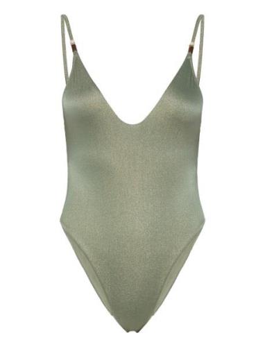 Idyllique Piece Swimsuit Badedrakt Badetøy Khaki Green Etam