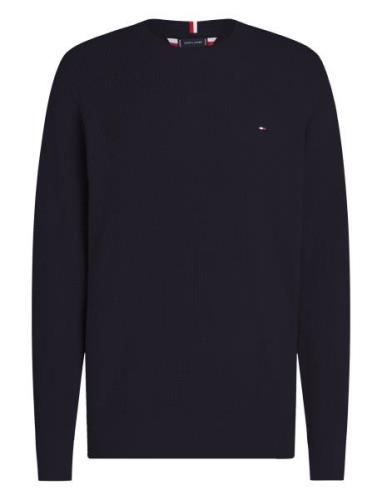 Refined Structure Crew Nk Tops Knitwear Round Necks Navy Tommy Hilfige...