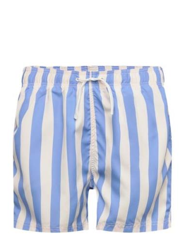 Swimshorts Aop Badeshorts Blue Lindex