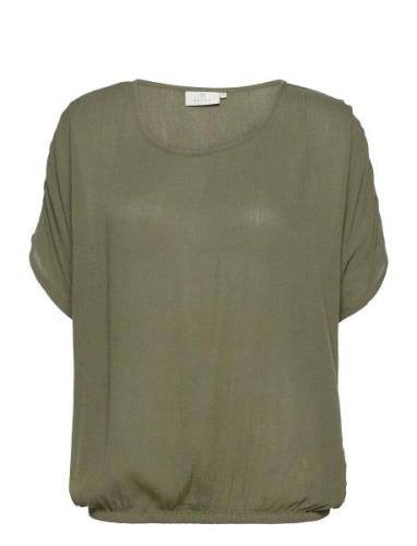 Kaamber Stanley Tops Blouses Short-sleeved Green Kaffe