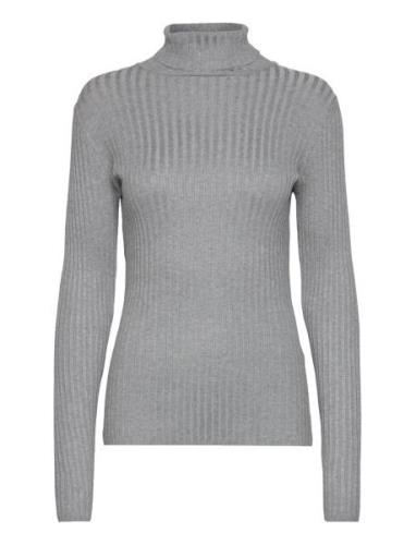 Sc-Dollie Tops Knitwear Turtleneck Grey Soyaconcept