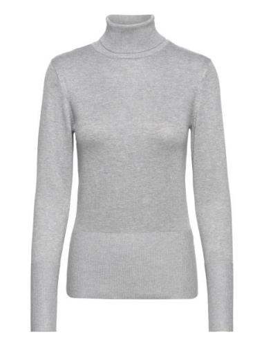 Sc-Dollie Tops Knitwear Turtleneck Grey Soyaconcept