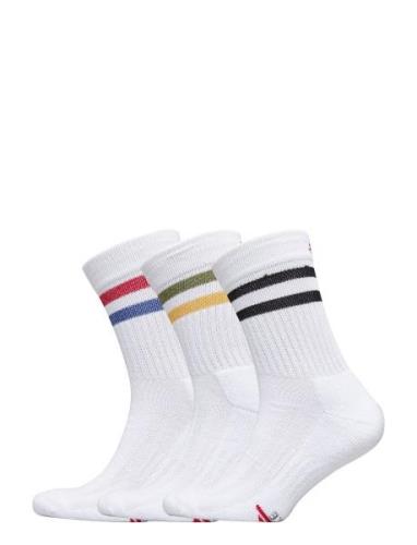 Tennis Performance Crew Socks 3 Pack Sport Socks Regular Socks White D...