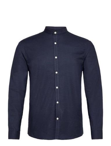 Yarn Dyed Oxford Superflex Shirt L/ Tops Shirts Casual Navy Lindbergh