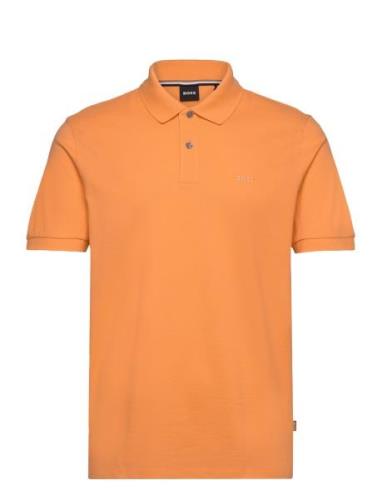 Pallas Tops Polos Short-sleeved Orange BOSS