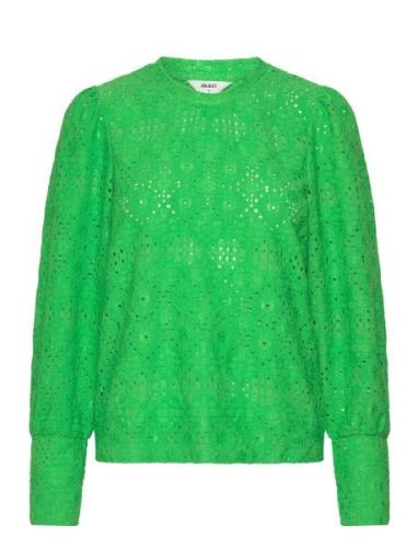 Objfeodora L/S Top Noos Tops Blouses Long-sleeved Green Object