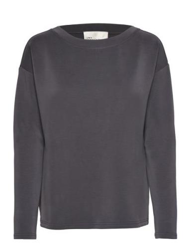 Ellemw Boxy Blouse Tops Blouses Long-sleeved Grey My Essential Wardrob...