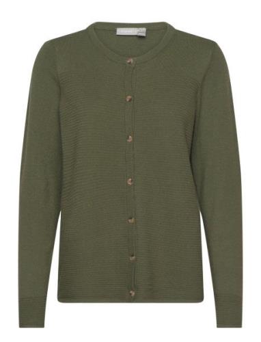 Frlil Car 1 Tops Knitwear Cardigans Green Fransa