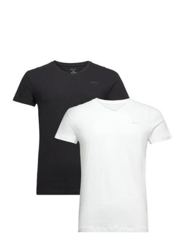 V-Neck T-Shirt 2-Pack Tops T-shirts Short-sleeved White GANT