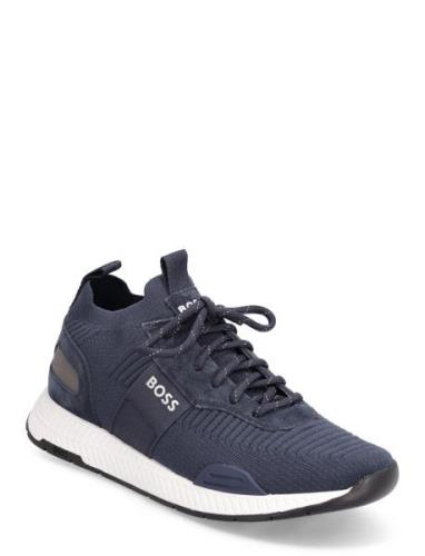 Titanium_Runn_Knst_N Lave Sneakers Blue BOSS