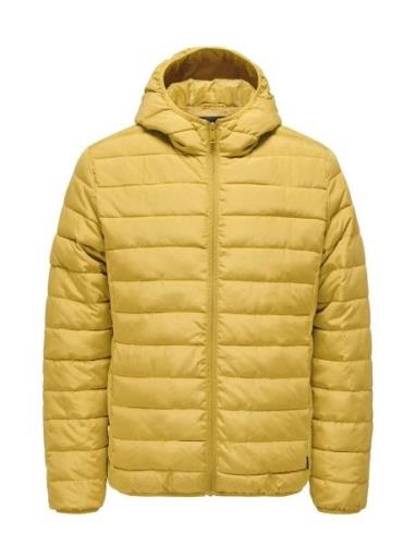 Onsbron Hood Quilt Jacket Otw Vd Fôret Jakke Yellow ONLY & SONS