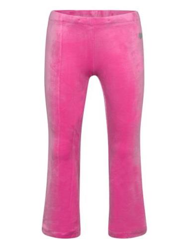 Leggings Flare Velour Solid Bottoms Leggings Pink Lindex