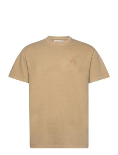 Loose T-Shirt Tops T-shirts Short-sleeved Beige Revolution