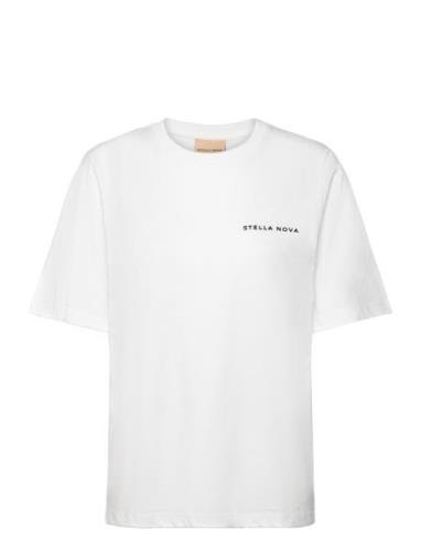 Logo T-Shirt Tops T-shirts & Tops Short-sleeved White Stella Nova