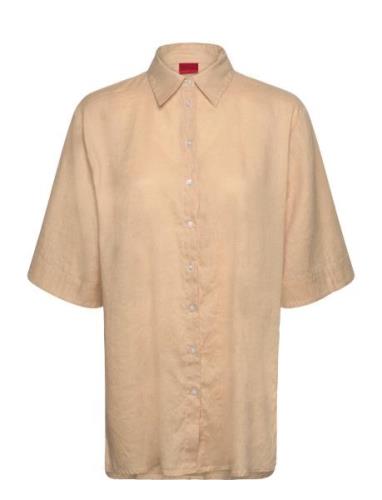 Etilliana Tops Blouses Short-sleeved Beige HUGO