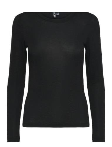 Pcmaria Ls Top Noos Bc Tops T-shirts & Tops Long-sleeved Black Pieces