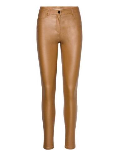 Sc-Pam Bottoms Trousers Leather Leggings-Bukser Yellow Soyaconcept