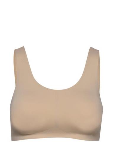 Bra Svea U Neck Top Lingerie Bras & Tops Soft Bras Tank Top Bras Beige...