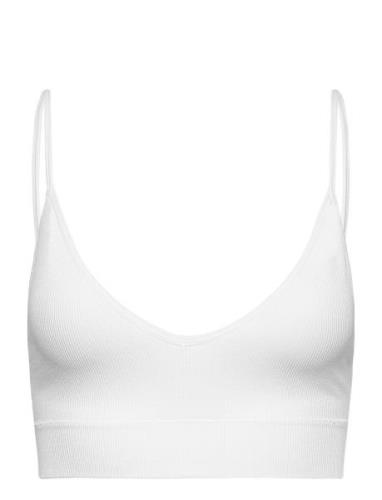 Bra Seamless Rib Top Lingerie Bras & Tops Soft Bras Tank Top Bras Whit...