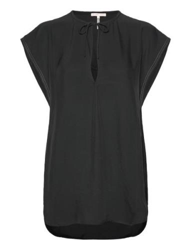 Ease Top Tops Blouses Sleeveless Black Filippa K