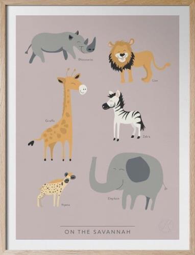 On The Savannah - På Engelska Home Kids Decor Posters & Frames Posters...