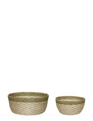 Palm Kurve Home Storage Storage Baskets Green Hübsch