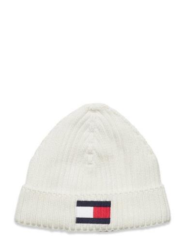 Fleece Big Flag Beanie Accessories Headwear Hats Beanie White Tommy Hi...