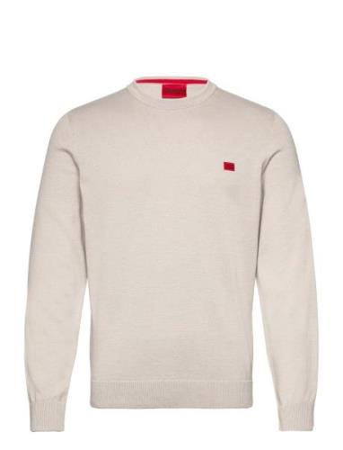 San Cassius-C1 Designers Knitwear Round Necks Beige HUGO