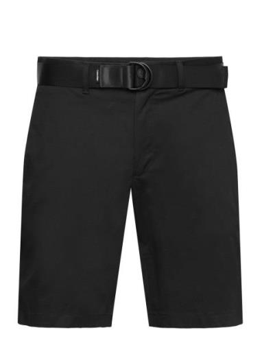 Modern Twill Slim Short Belt Bottoms Shorts Chinos Shorts Black Calvin...