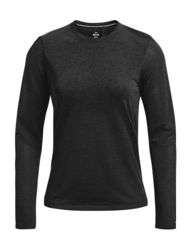 Ua Seamless Stride Ls Sport T-shirts & Tops Long-sleeved Black Under A...