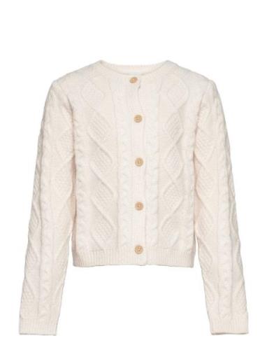 Cardigan Cabel Knit Tops Knitwear Cardigans Cream Lindex