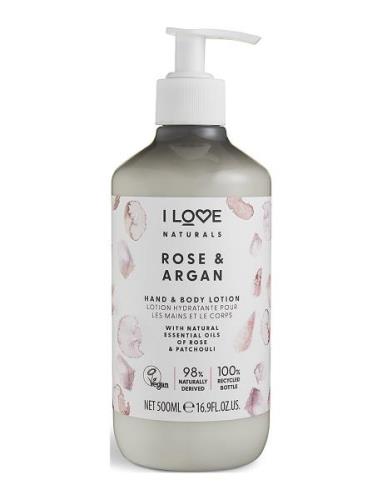 I Love Naturals Hand & Body Lotion Rose & Argan 500Ml Beauty Women Ski...