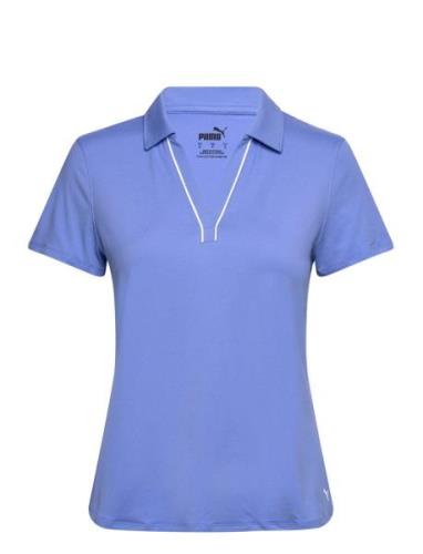 W Cloudspun Piped Ss Polo Tops T-shirts & Tops Polos Blue PUMA Golf