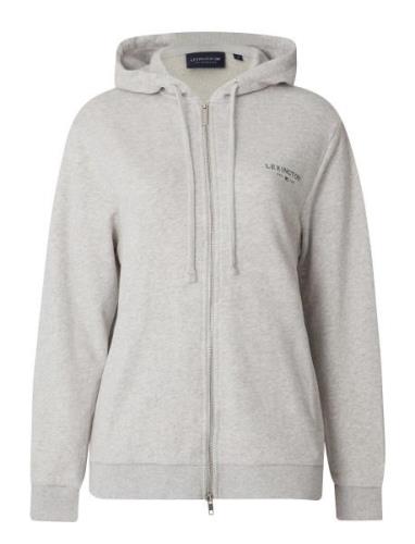 Chloe Zip Hood Tops Sweat-shirts & Hoodies Hoodies Grey Lexington Clot...