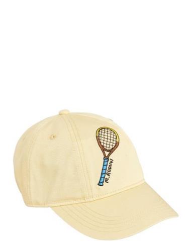 Tennis Emb Cap Accessories Headwear Caps Yellow Mini Rodini